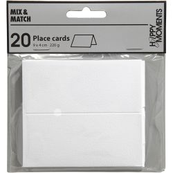Naamkaarten, afm 9x4 cm, 220 gr, off-white, 20 stuk/ 1 doos