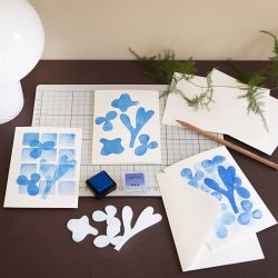 Stempelinkt, H: 2 cm, afm 3,5x3,5 cm, blauw, hemelsblauw, paars, violet, 4 stuk/ 1 doos