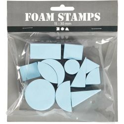 Foam Stempels, H: 25 mm, afm 15-30 mm, 12 stuk/ 1 doos