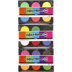 Waterverf, H: 16 mm, d 44 mm, neon kleuren, primair kleuren, extra kleuren, 1 doos