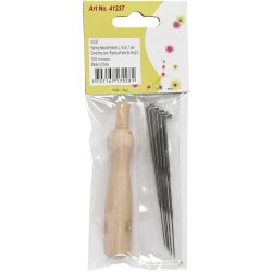 Viltnaald houder, L: 9 cm, 1 set