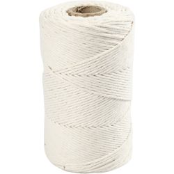 Macram&eacute; Koord, L: 198 m, d 2 mm, off-white, 330 gr/ 1 rol