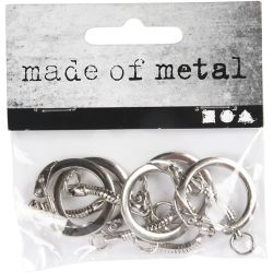 Sleutelhanger met ketting, L: 6 cm, d 2,3 cm, 5 stuk/ 1 doos