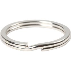 Sleutelring, d 28 mm, verzilverd, 4 stuk/ 1 doos