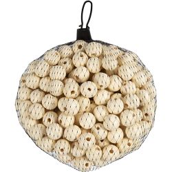 Houten kraal, d 20 mm, gatgrootte 4 mm, naturel, 200 stuk/ 1 doos