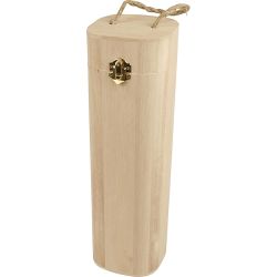 Houten wijndoos met lus