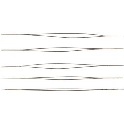 Kralennaald, L: 6 cm, dikte 0,3 mm, 5 stuk/ 1 doos