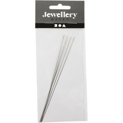 Kralennaald, L: 12 cm, dikte 0,25 mm, 5 stuk/ 1 doos