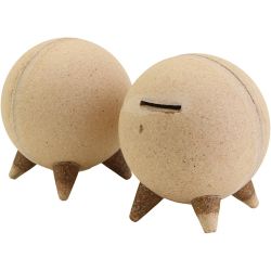 Houten spaarpot