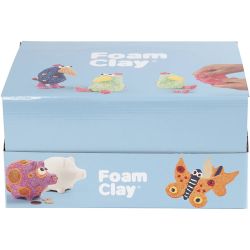 Foam Clay&reg;, glitterkleuren, metallic kleuren, 12 set/ 1 doos