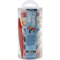 Foam Clay&reg;, metallic, sterke kleuren, 6x14 gr/ 1 doos