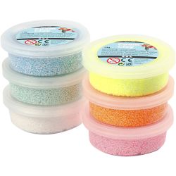 Foam Clay&reg;, glitter, pastelkleuren, 6x14 gr/ 1 doos