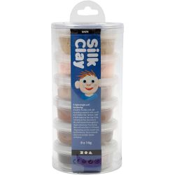 Silk Clay&reg;, skin colours, 6x14 gr/ 1 doos