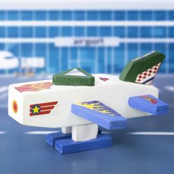 Mini Hobbyset Schilderen, Vliegtuig, blauw/groen harmonie, 1 doos