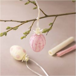 Mini Hobbyset Cr&ecirc;pepapier, Eieren, lichtroze, lichtgeel, 1 doos
