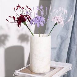Mini Hobbyset Bloemen van Chenilledraad, Lelie, lichtroze, lichtpaars, donkerrood, 1 doos
