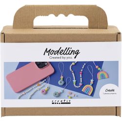 Mini Hobbyset Boetseren, Mobiele bedel, diverse kleuren, 1 doos