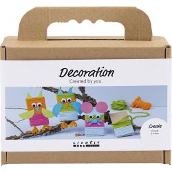 Mini Hobbyset Decoratie, Muizen en uilen, diverse kleuren, 1 doos